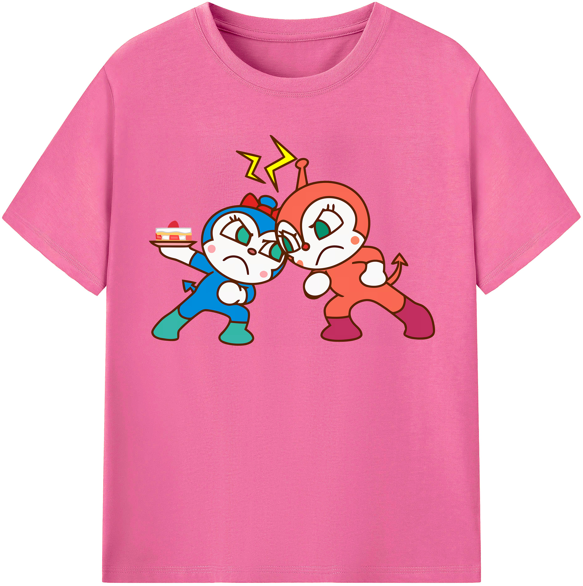 （画像用） アンパンマン Anpanman レディースカジュアルプリントTシャツ（綿100％）